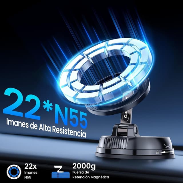 Detalle 2 de Soporte Movil Coche 360° 22 imanes