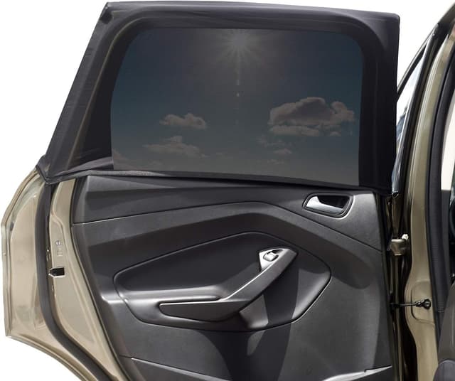 Detalle 2 de Beicarin Universal Front Car Window SunShade (2 Pack) breathable mesh side shades with UV protection