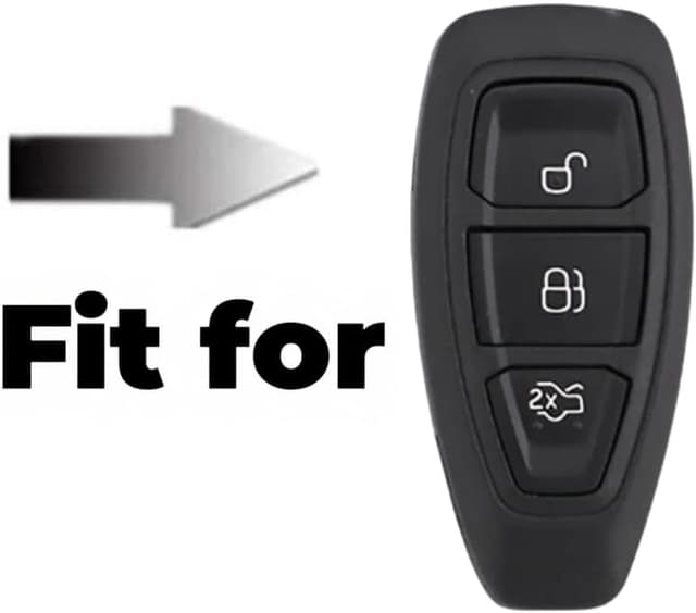Detalle de Happyit zinc alloy & leather car key case cover for Ford Focus, Fiesta, Mondeo, Kuga (keyless fob)