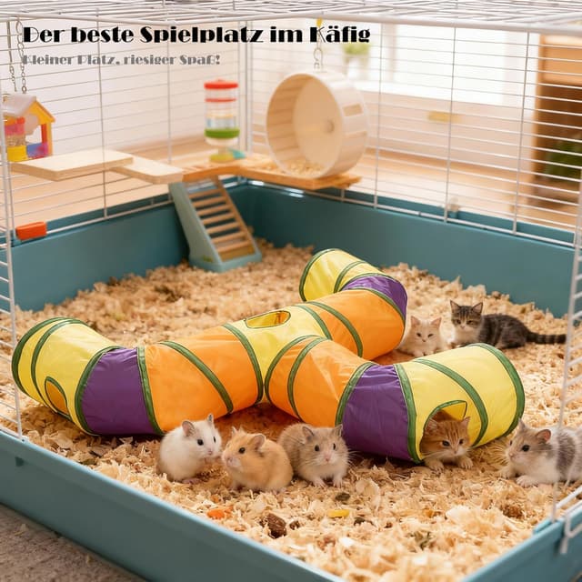 Detalle de Katzentunnel Selbstbeschäftigung Katzenspielzeug 145×80 cm