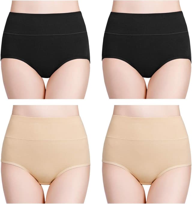 Thumbnail 6 de wirarpa Damen-High-Waist-Slips aus Baumwolle im 4er-Pack (hoher Taillenslip)