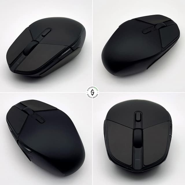 Detalle de SensoryBoost Maus Grip Tape für Logitech G303 Shroud Edition (0,5 mm, inkl. Zuschnitt-Pad) – ultradünn & schweißabsorbierend