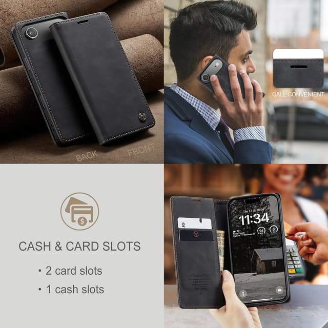 Thumbnail 3 de Monweicz Hülle für iPhone17 Air Flip Case Schwarz