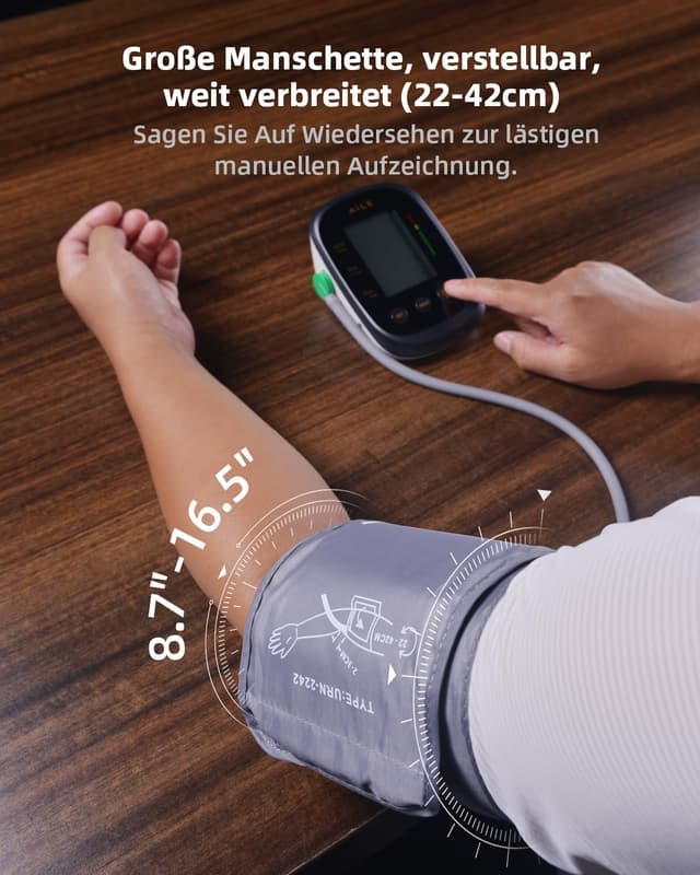 Thumbnail 3 de AILE Blutdruck Messgerät große Manschette 22–42 cm