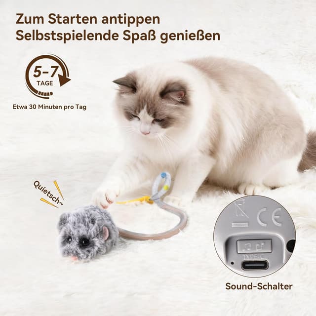 Detalle de Migipaws Souris Ă©lectrique 3 h đ