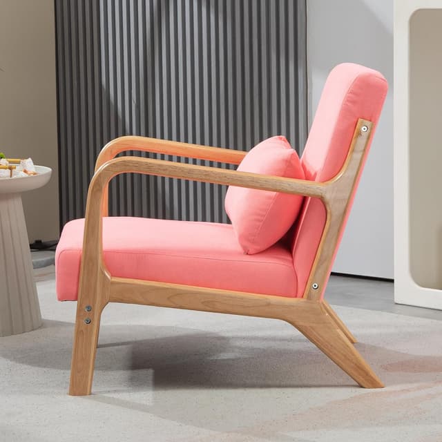 Thumbnail 5 de HOMCOM Butaca Nórdica Rosa 61x78x76 cm