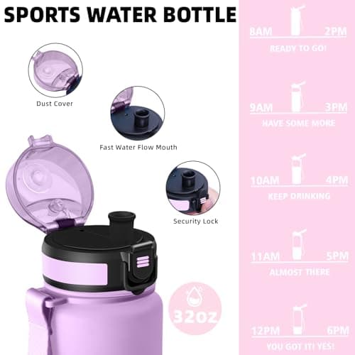 Detalle 2 de Botella Agua 1 L con filtro, a prueba de fugas 🚰