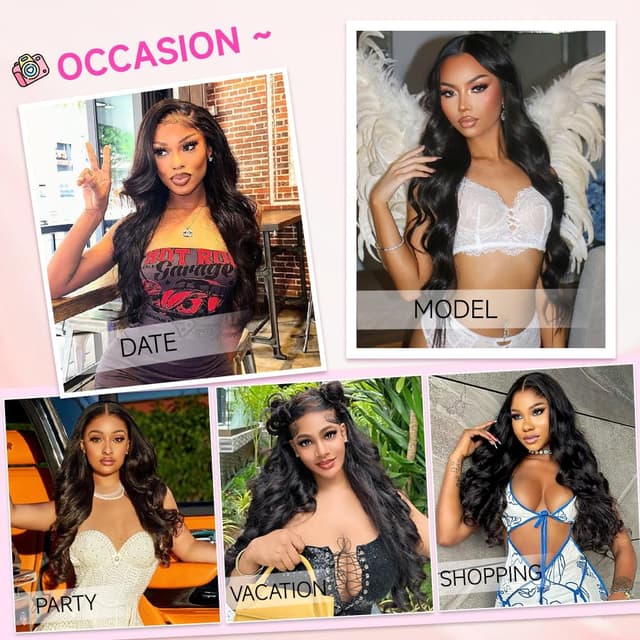 Detalle 2 de KOTTN 28 Inch Body Wave 13x6 HD Lace Front Wig (200 Density) — Virgin Human Hair, Pre-Plucked