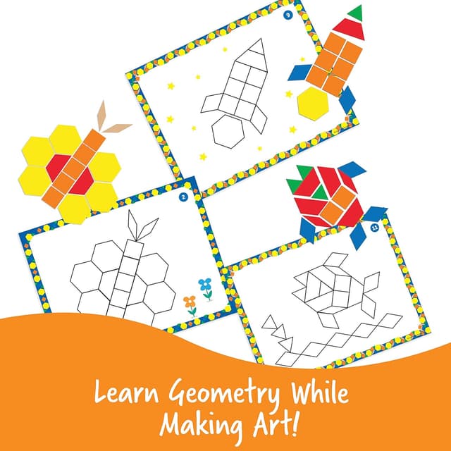 Thumbnail 3 de Learning Resources Set de actividades con bloques geométricos 124 piezas