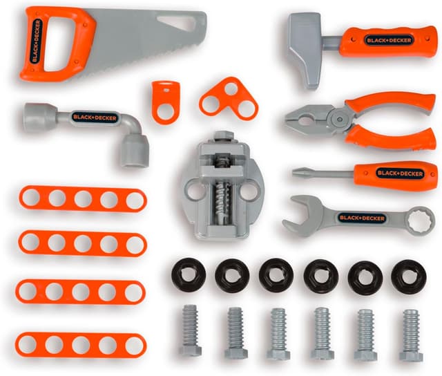 Detalle de Smoby Black & Decker Banco de Trabajo maletín 33 accesorios