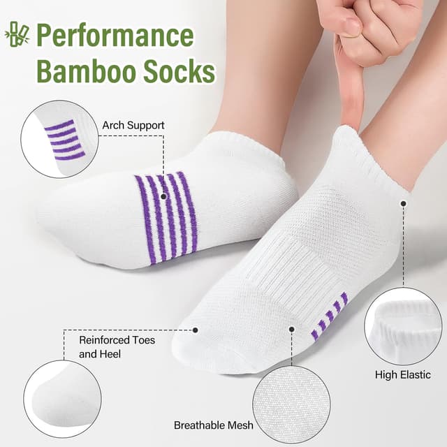 Detalle de Bamboo trainer socks for women, 6 pairs