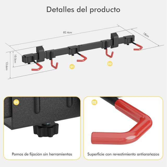 Thumbnail 3 de Mimoke Soporte Vertical para Bicicletas 🧗♂️ Organizador de Garaje