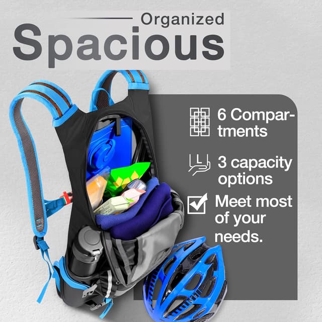 Thumbnail 4 de SPGOOD Sac à Dos Vélo 30L Bleu-Noir