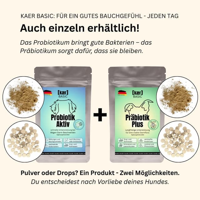 Thumbnail 6 de kaer basic Probiotik Aktiv für Hunde – lebende Darmbakterien in Drops für Darmsanierung & Aufbaukur