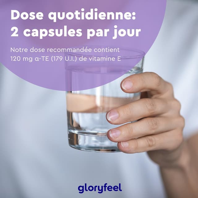 Detalle de Vitamine E 210 capsules bioactives – D-Alpha tocophérol (cure 3 mois) en softgels