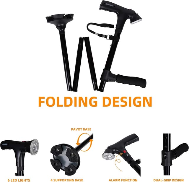 Thumbnail 2 de RUNZI Folding Cane 33–38in