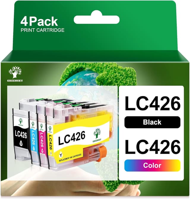 Detalle de GREENSKY LC426 ink cartridges multipack (compatible with Brother LC426 series) for Brother MFC-J4335DW and MFC-J4540DWXL