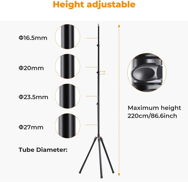 Thumbnail 4 de K&F CONCEPT Aluminum Heavy Duty Stand 2.3m