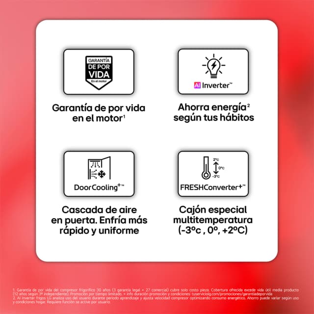 Detalle de LG Serie 700 GBBS727CMB frigorífico combi No Frost con DoorCooling+ (reacondicionado grado D)