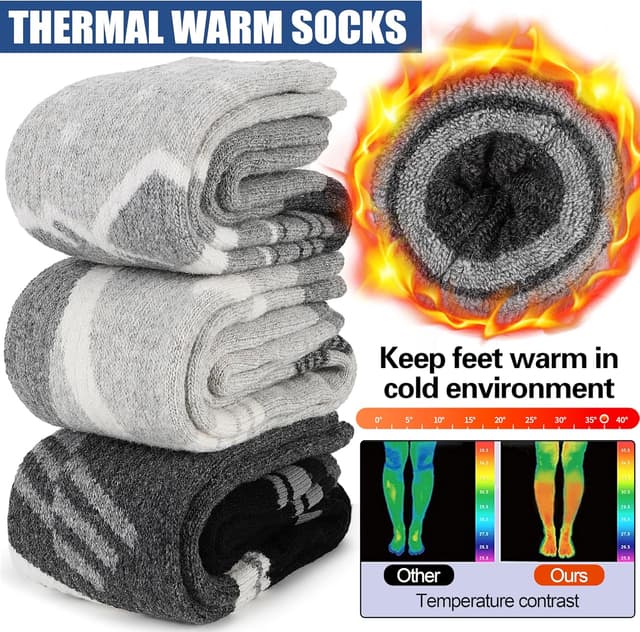 Thumbnail 1 de Merino Wool Ski Socks 3-Pack — Thermal Knee-High