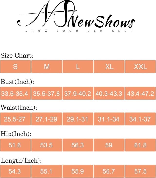 Thumbnail 6 de Newshows Damen Sommerkleid Lang Maxikleid mit V-Ausschnitt, Spaghettiträgern und Schlitz