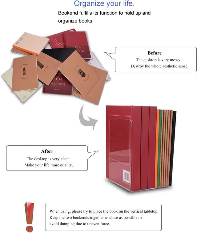 Thumbnail 6 de MerryNine Acrylic Bookends Pair