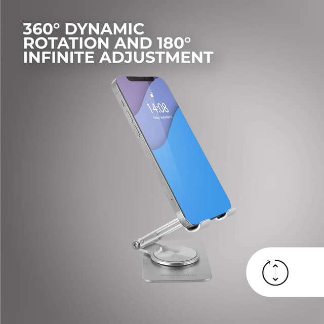 Detalle de Mars Gaming MA-RSS : support pliable pour smartphone avec rotation 360° et hauteur réglable