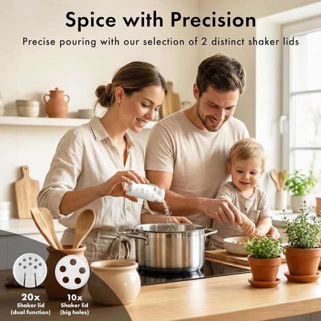 Detalle 2 de EDELHAUS Square Spice Jars 4oz 🧂