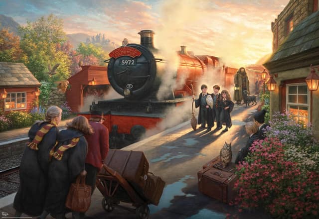 Imagen de Ceaco Silver Select Thomas Kinkade Harry Potter 2000-piece puzzle jigsaw 🧩 en OfertitasTOP