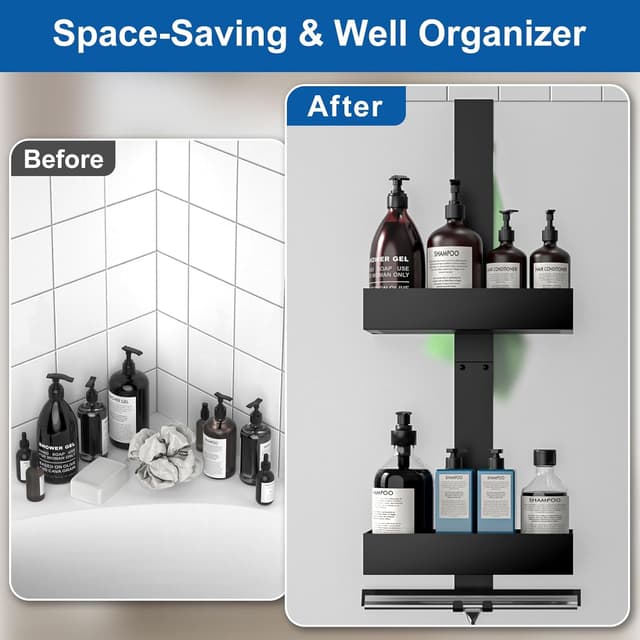 Thumbnail 5 de Diwoker Mensola Doccia 2 livelli per vetro