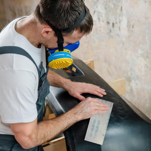 Detalle de Schleifpapier-Rolle Körnung 180 (Weiß beschichtetes Aluminiumoxid) 93 mm x 12,5 m – für Farbe, Holz & Metall