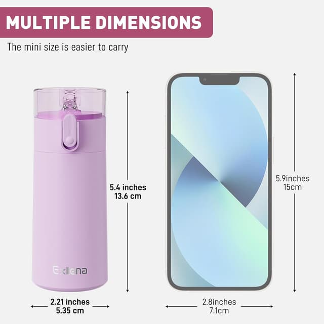 Thumbnail 1 de Exllena 150ml Mini Bottle with Straw