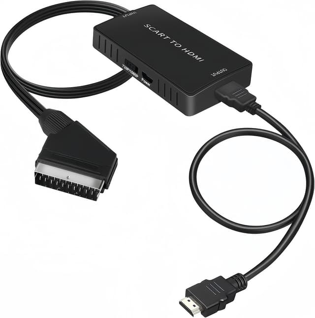 Detalle de VIXLW SCART-auf-HDMI-Adapter mit Kabel (SCART auf HDMI Konverter, bis 1080p) für TV & Set-Top-Boxen