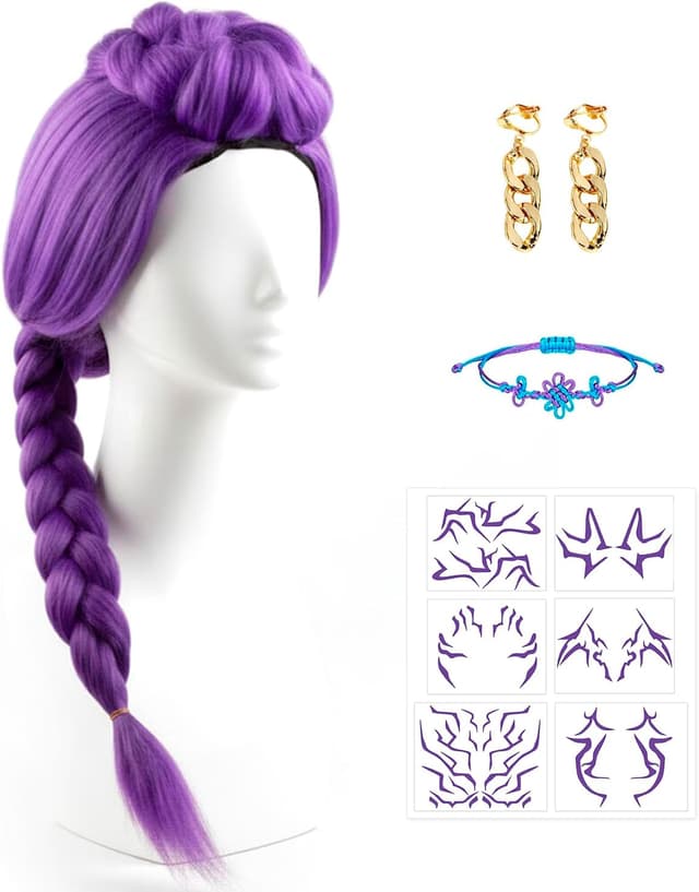 Imagen de ZHOAOUAO Perruque cosplay 60 cm 🎠en OfertitasTOP