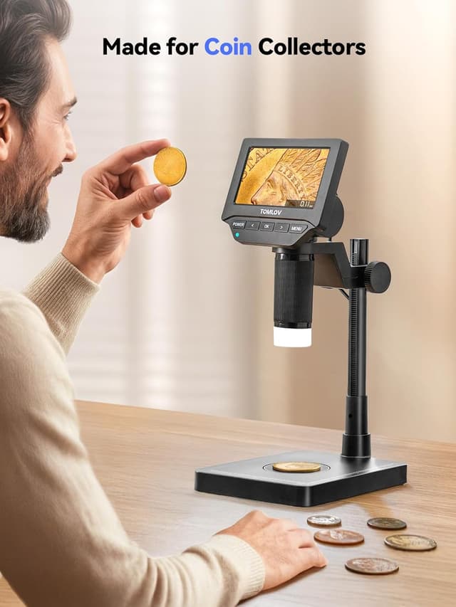 Thumbnail 3 de TOMLOV DM4W 4.3" Coin Microscope 🔬