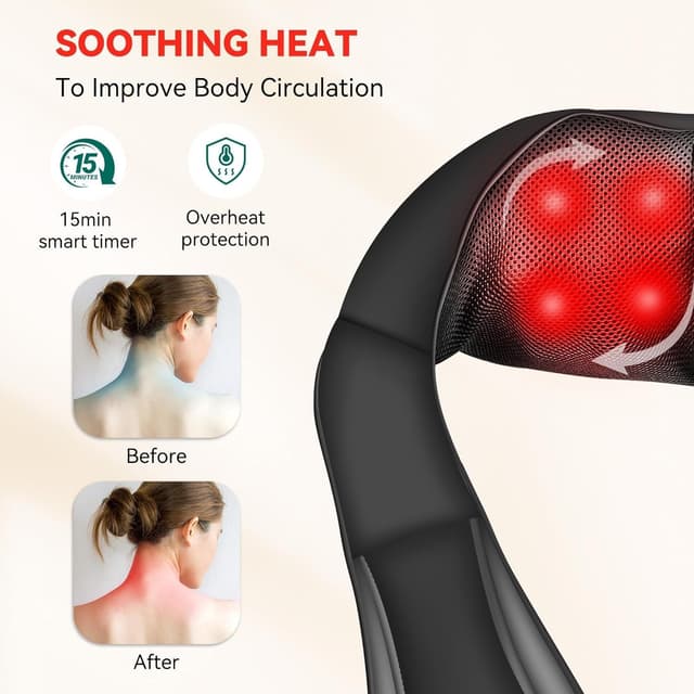 Thumbnail 3 de Snailax Cordless Shiatsu Neck Massager