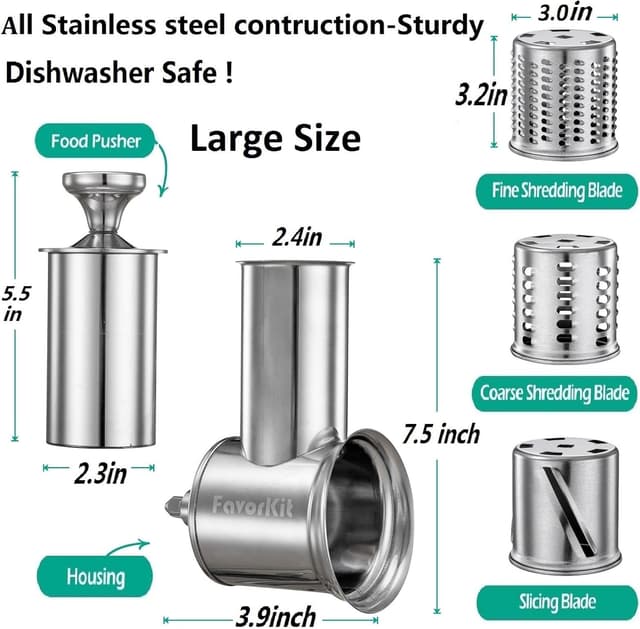Detalle de FavorKit Slicer Shredder Attachment 3 blades