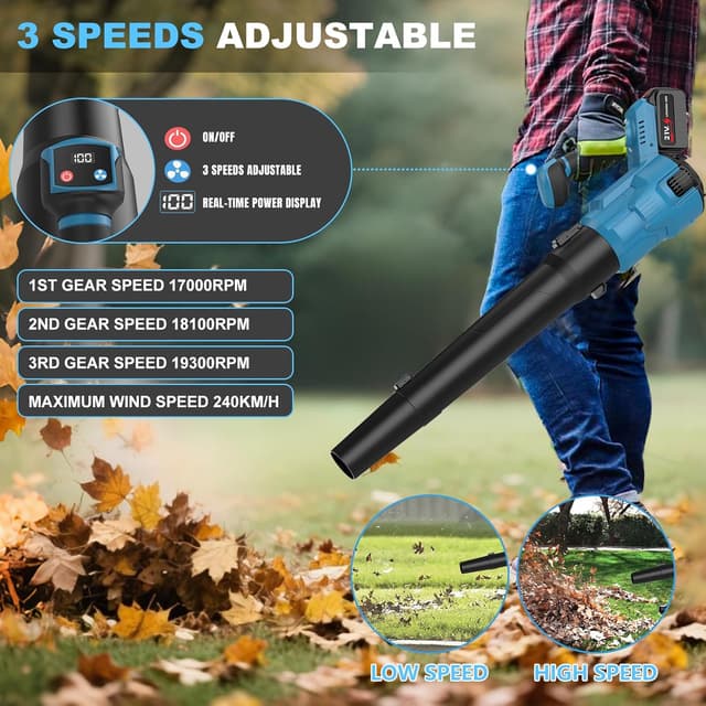 Thumbnail 2 de Parkside Souffleur sans fil 21V 2×4,5Ah, 240 km/h 🍃