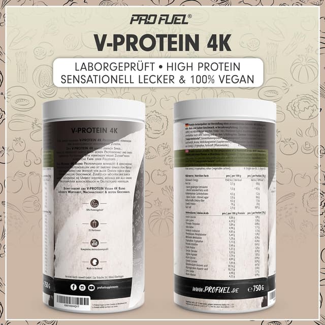 Thumbnail 5 de Vegan Protein Pulver Cookies & Cream 750g