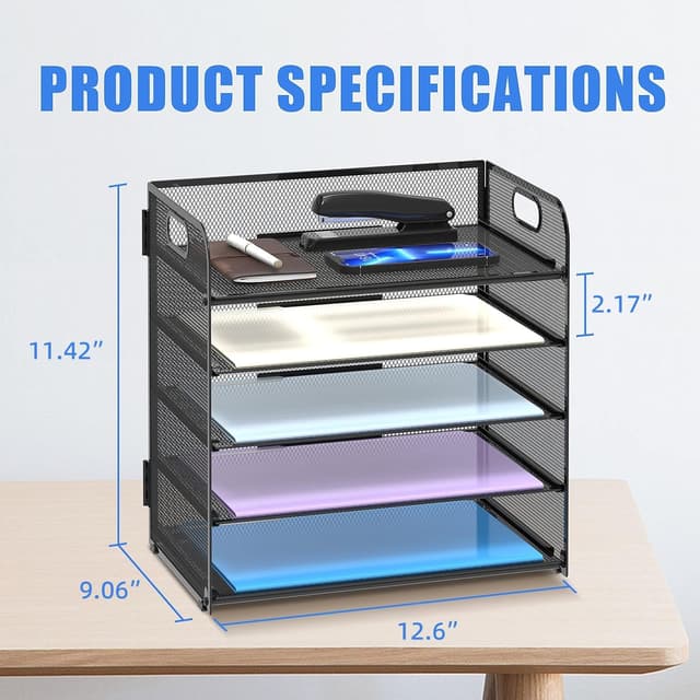 Thumbnail 5 de SUPEASY 5 Trays Paper Organizer with Handle