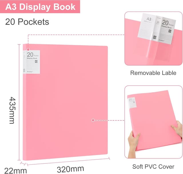 Detalle de Srvnpioy Präsentationsdisplay A3 mit 20 Hüllen
