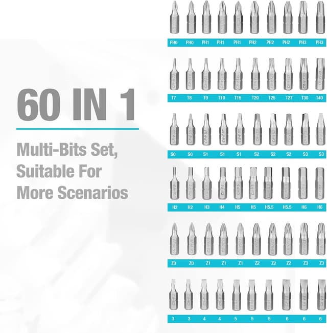 Thumbnail 4 de DURATECH 60 en 1 Tournevis multi-embouts 🛠