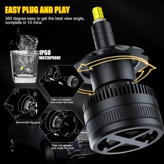 Thumbnail 6 de KOYOSO H7 LED 160W 30000LM lampadine auto 6500K