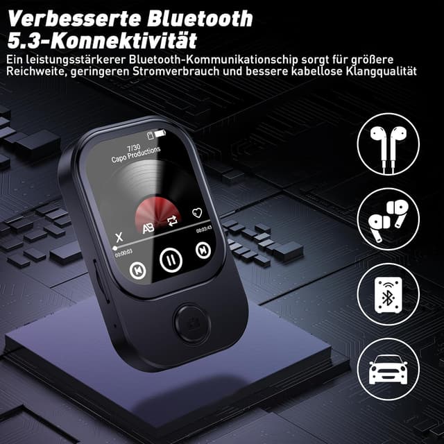 Detalle 2 de RWSRW 64GB lettore MP3 Bluetooth 5.4