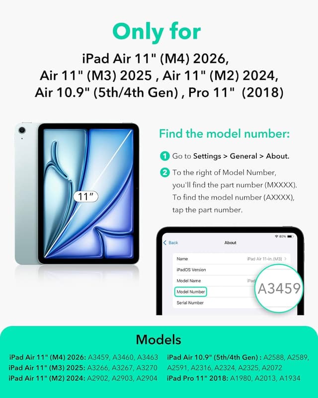 Detalle 2 de ESR iPad Air 11 Zoll Hülle