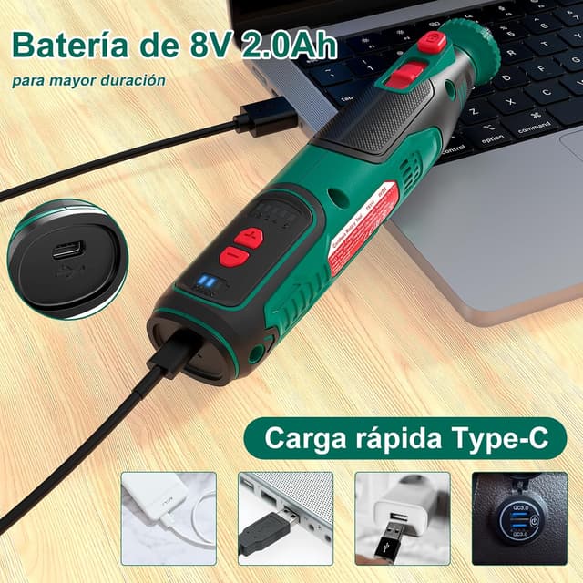 Thumbnail 4 de HYCHIKA herramienta rotativa 8V con 145 accesorios