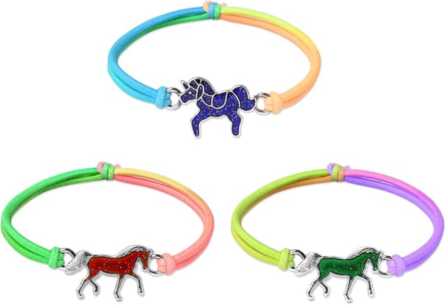 Thumbnail 6 de Bracelet d’humeur thermochromique Flintronic pour enfants, pendentif cheval arc-en-ciel