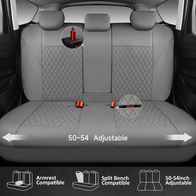 Thumbnail 2 de CAR PASS Quilting Faux Leather Seat Covers