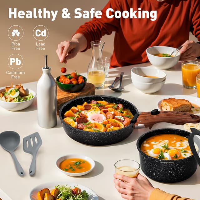 Thumbnail 5 de Kitchen Academy Non Stick Cookware Set 10-Piece