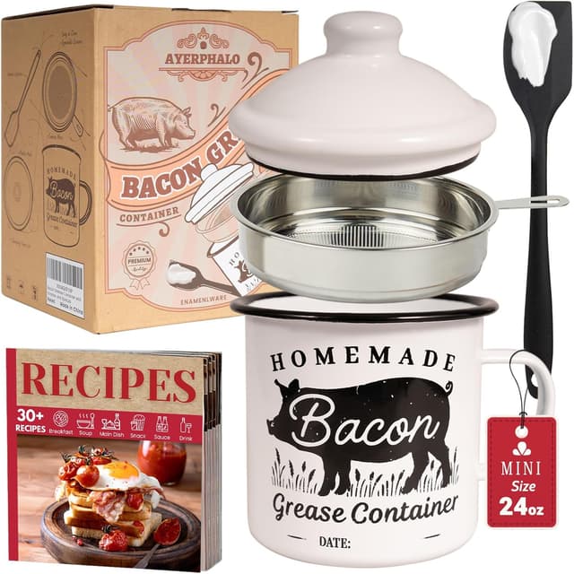 Detalle de Ayerphalo Bacon Grease Container 24oz 🥓